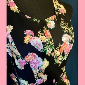 Candie’s black floral fit and flare dress size L